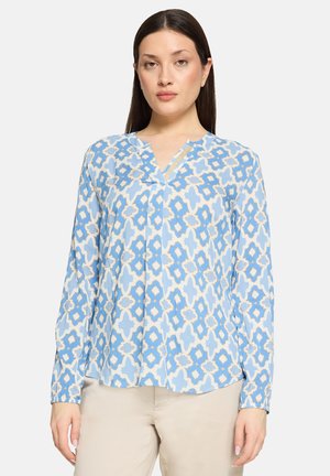 MIT MUSTER  - Bluse - weiß blau