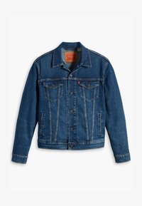 Unselected, dark blue denim