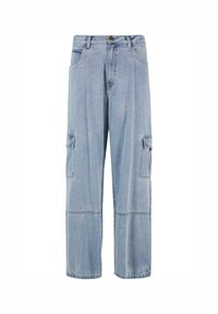 Džínsy voľného strihu - light washed