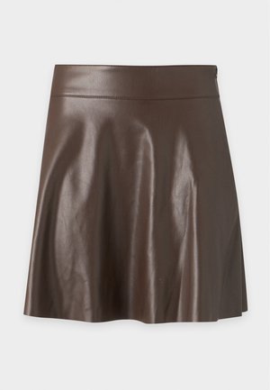 Noisy May, NMANDY FLARED SKIRT - Minirok - chocolate brown