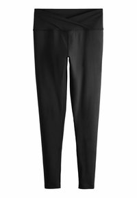 WRAP FRONT HIGH WAIST - Leggings - Byxor - black