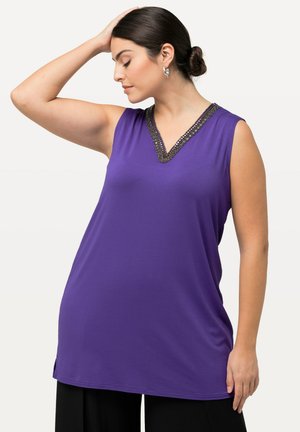 SLEEVELESS BEADED NECK - Top - purple