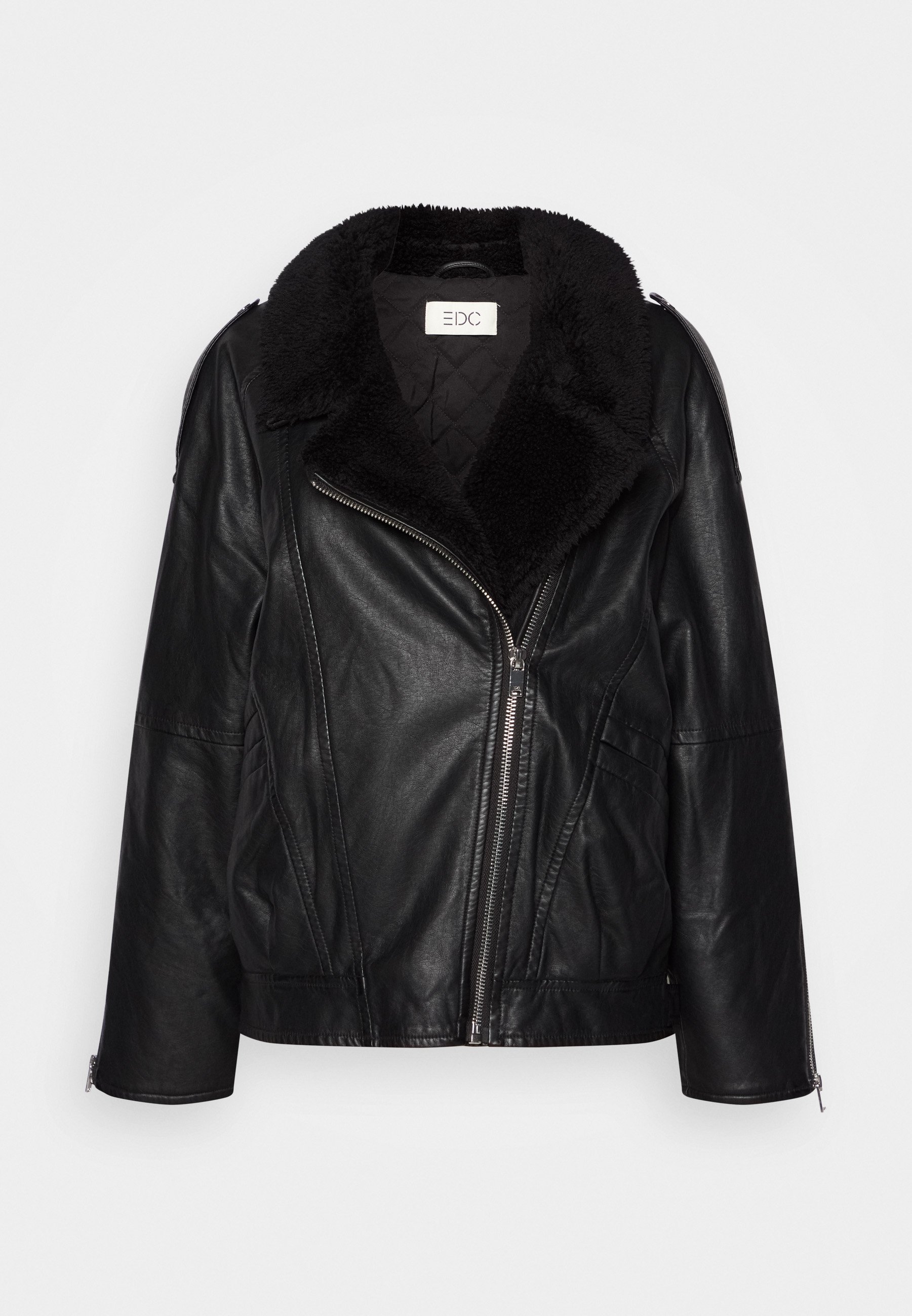 esprit collection esprit biker lederjacke damen