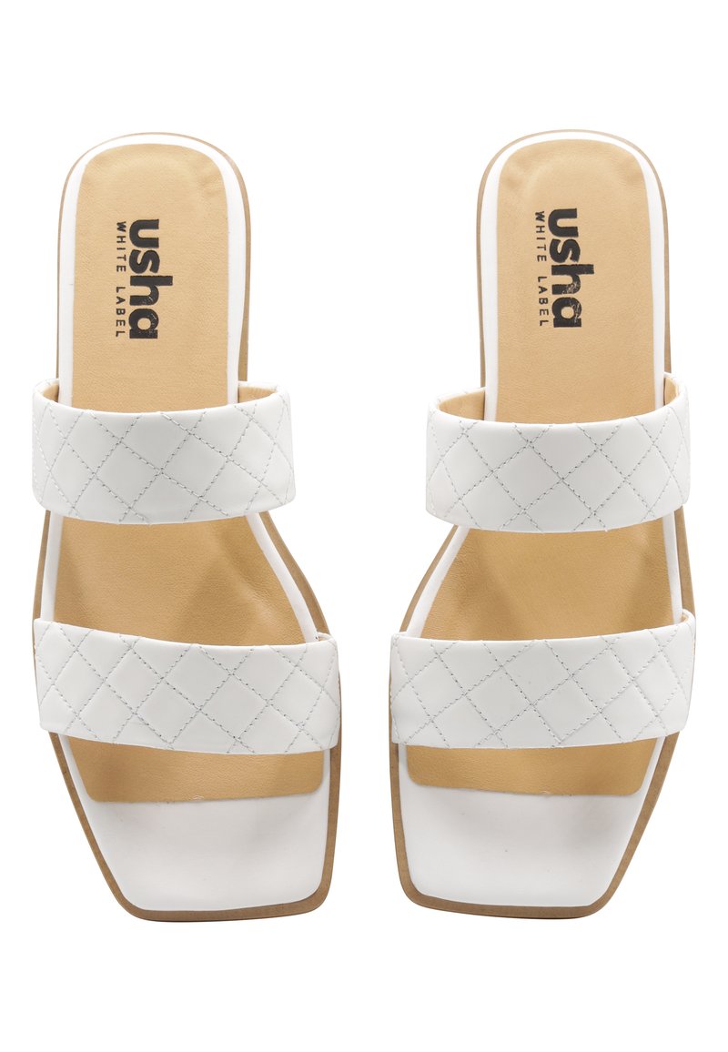 Damen Sneaker | usha Pantolette flach weiss/weiß - NJ18414 Damen Sneaker | usha Pantolette flach weiss/weiß - NJ18414