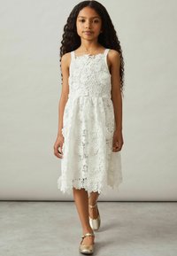 Reiss REISS MELODY GUIPURE-LACE MIDI DRESS - Dnevna haljina - ivory