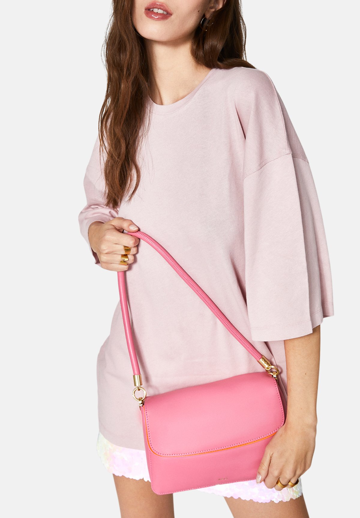 Vicky - Sac pochette en cuir avec bandoulière - nat & nin
