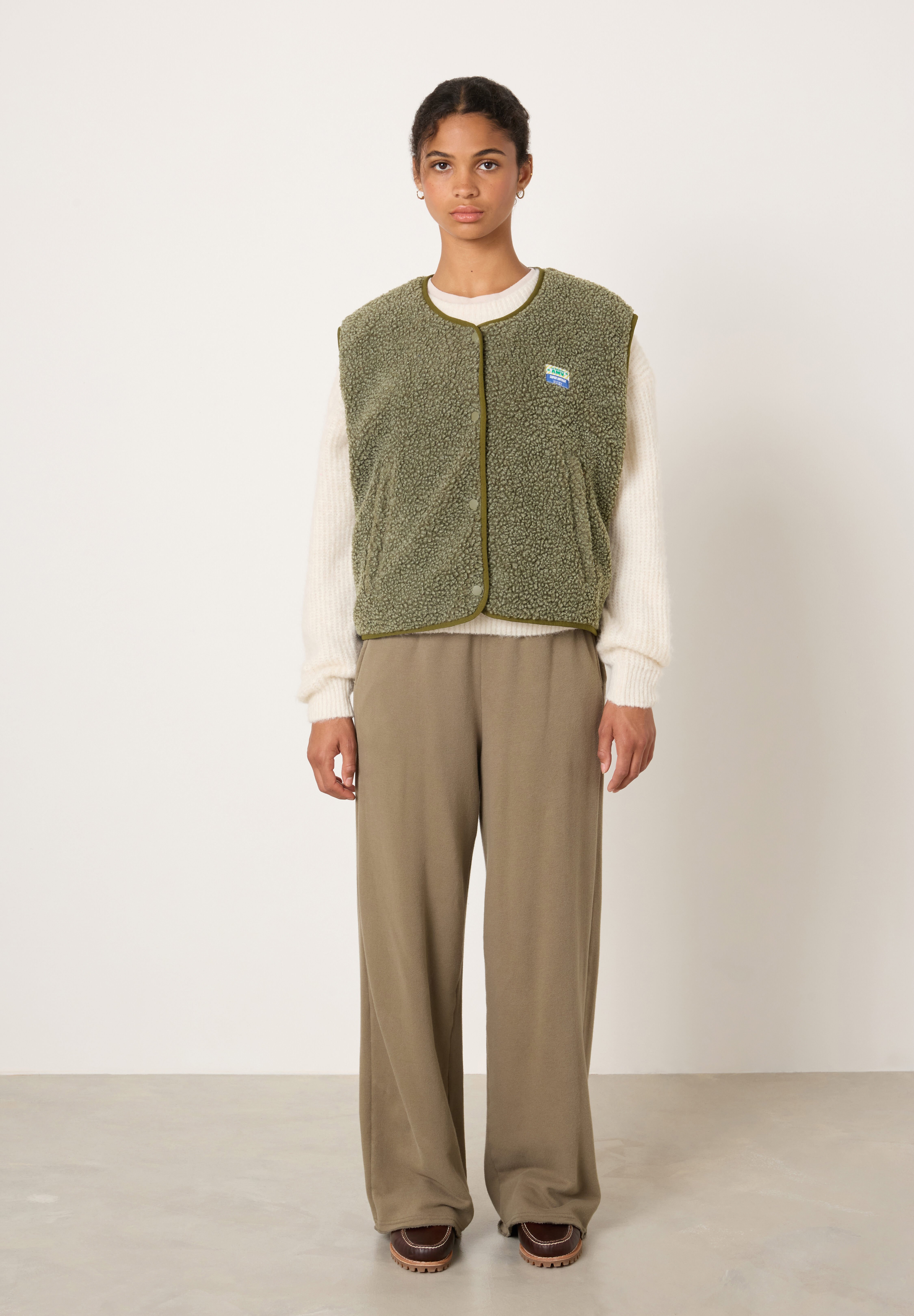 American Vintage HOKTOWN - Waistcoat - varan chine/mottled dark