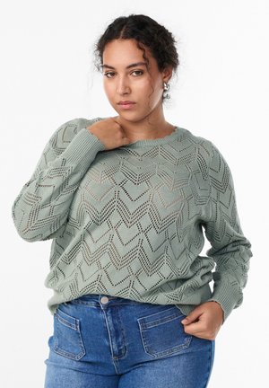 Strickpullover - green milieu