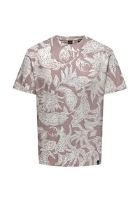 Only & Sons 2ER-PACK RUNDHALS KURZARM - Print T-shirt - hellblau rot
