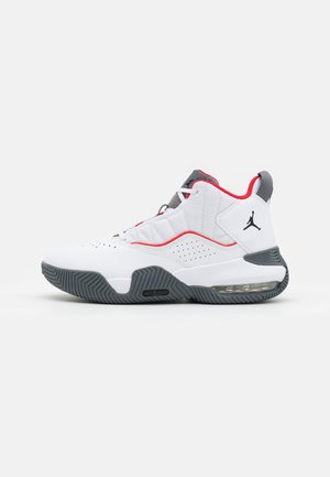 STAY LOYAL UNISEX - Basketball shoes - white/black/light graphite/university red
