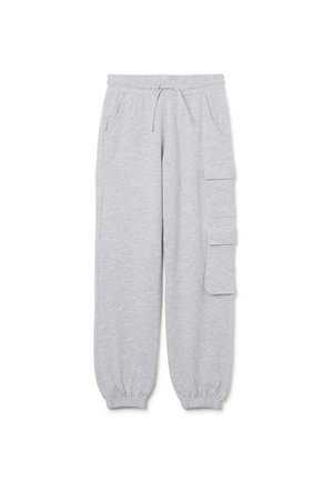 REGULAR FIT WITH CARGO POCKETS - Trainingsbroek - light grey