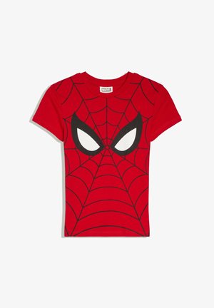 Bershka, FITTED SPIDERMAN - T-SHIRT - Tričko s potlačou - red