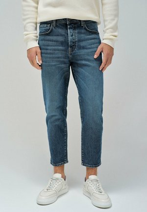 CROPPED  - Vaqueros tapered - blau