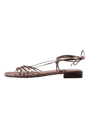 Next, REGULAR FIT - N. PREMIUM LEATHER SQUARE TOE HARDWARE ANKLE WRAP SANDALS  . - Sandals - taupe