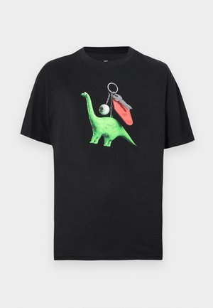 DINO KEYCHAIN UNISEX - Apdrukāts T-krekls - black