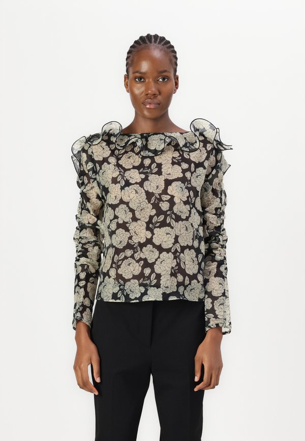 ANGELINE ROUNDED FRILLS  - Blouse - peony