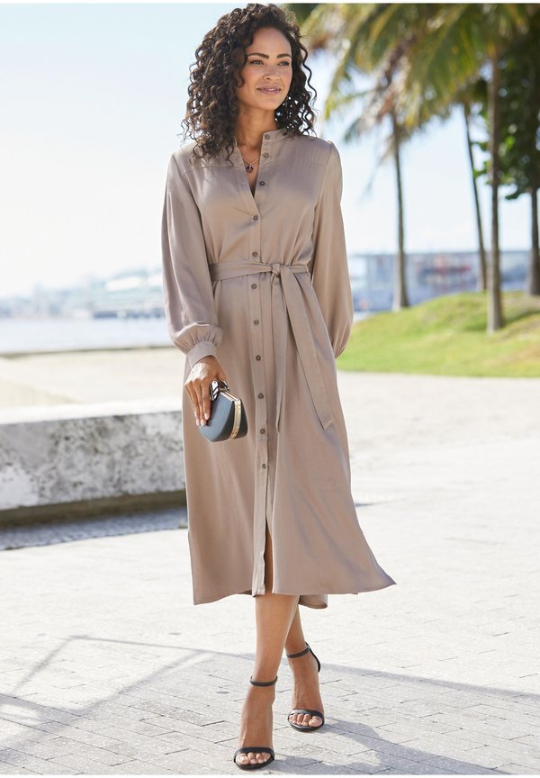 Blusenkleid - taupe