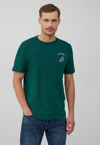 s.Oliver - T-shirt imprimé - tannengrün Image miniature 1
