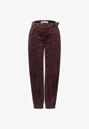 Street One, HIGH WAIST BARREL LEG HOSE MIT ELASTIKBUND - Pantalon classique - vintage ruby