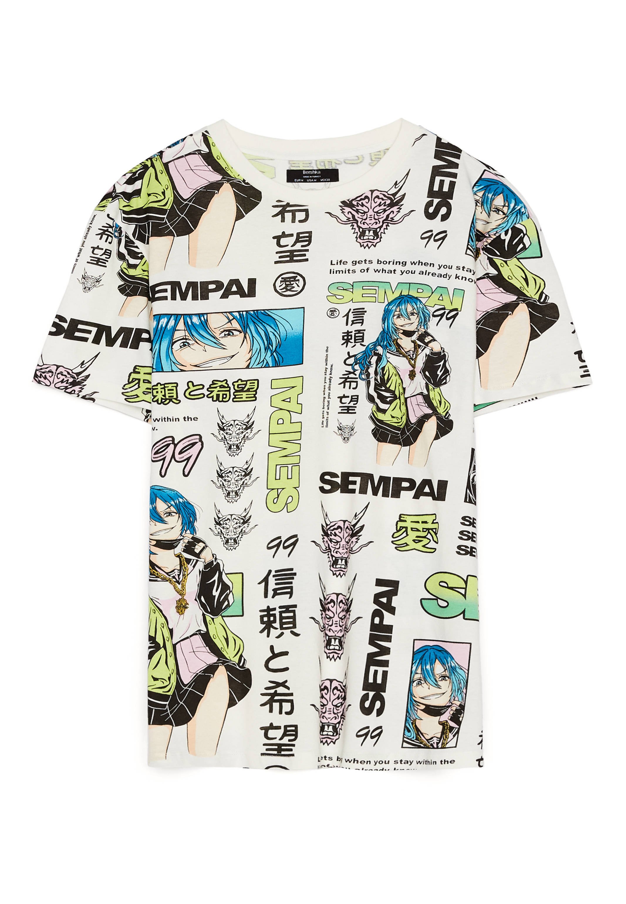 Bershka Anime Shirt Hotsell, 60% OFF | www.ingeniovirtual.com