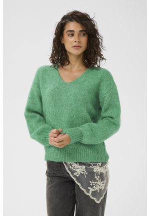 KASARLA V-NECK PULLOVER - Pulóver - gumdrop green melange