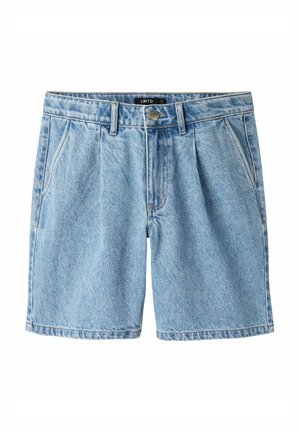 PLISSIERTE - Jeansshorts - medium blue denim