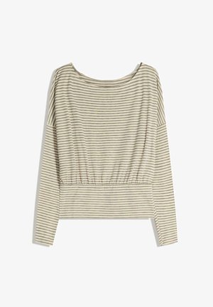 STRIPED AND SASH - Bluză cu mânecă lungă - beige