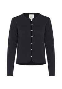 Part Two Noelani Button Down Plain Knit Short Cardigan Dark Navy