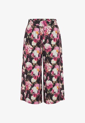 Studio Untold, HYDRANGEA PRINT ELASTIC WAIST CULOTTES - Broek - fuchsia pink
