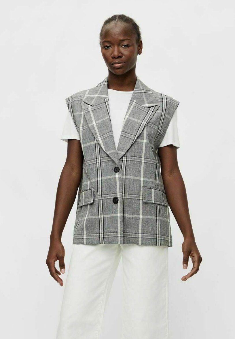 Giacche e blazer Donna Object Smanicato - medium grey melange/grigio scuro Giacche e blazer Donna Object Smanicato - medium grey melange/grigio scuro