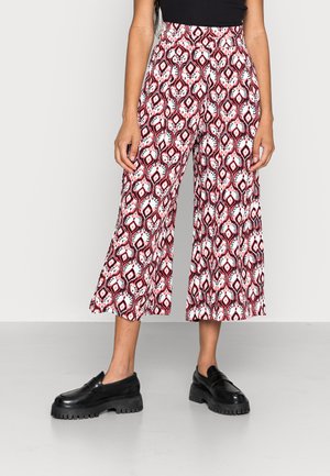 SPUN CROP WIDE - Pantalones - black mix