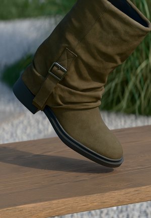 LETS IMAGINE - Kauboi/mootorratturi poolsaapad - army green