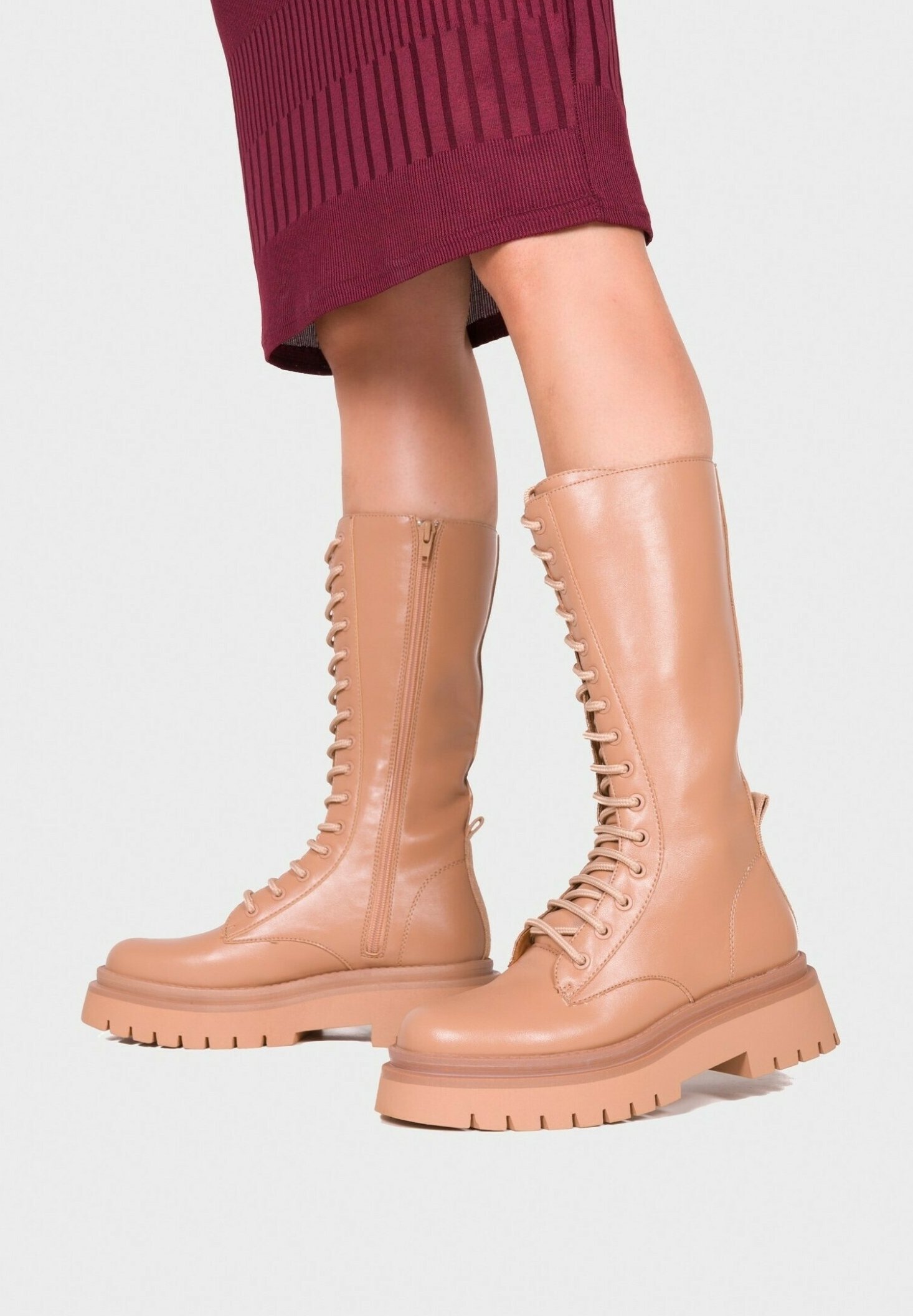 Maria Barcelo Botas con cordones - Camel/camel - Zalando.es