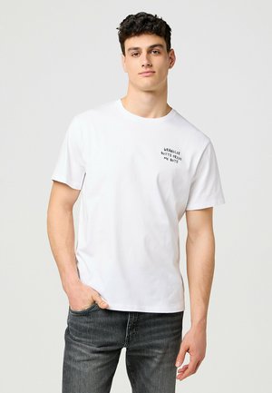 SHORT SLEEVE - Print T-shirt - worn white