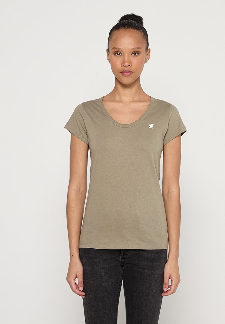 G-Star T-shirt basic zandkleur G-Star T-shirt basic zandkleur