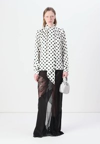 kate spade new york BREEZY DOT TIE NECK SHIRT - Blúzka so zapínaním na gombíky - black/cream