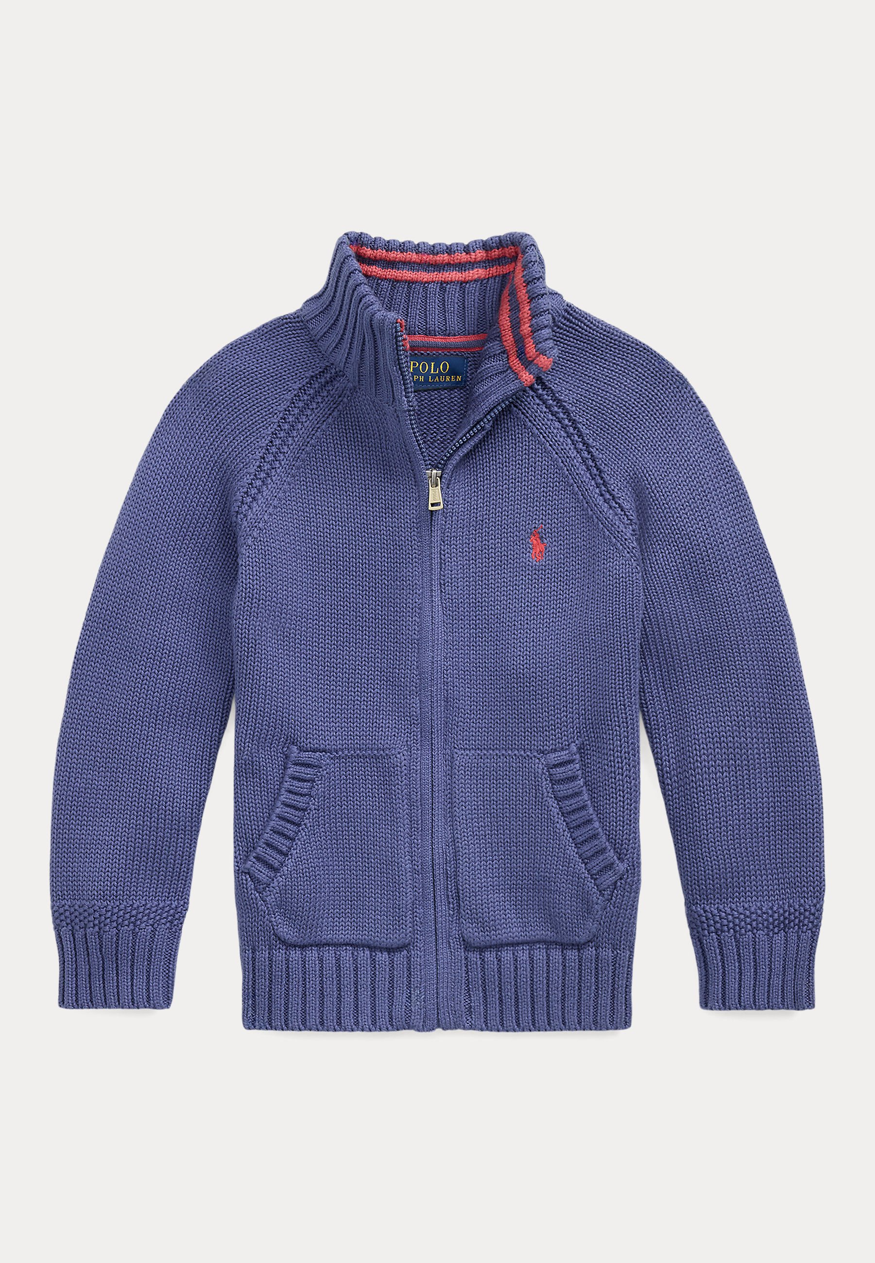 Polo Ralph Lauren COTTON FULL-ZIP JUMPER Cardigan classic blue