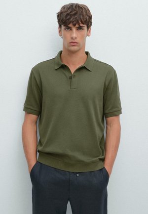 SHORT SLEEVE WITH ZIP-UP COLLAR  - Polo - green