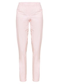 Ljust rosa byxor med en skräddarsydd passform, som har en slät yta och framfickor, som smalnar av ner till ankellängd.