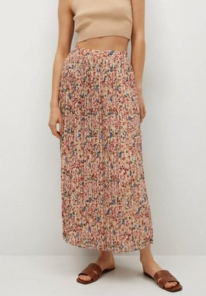 FALDA PLISAD - Maxi skirt - crudo