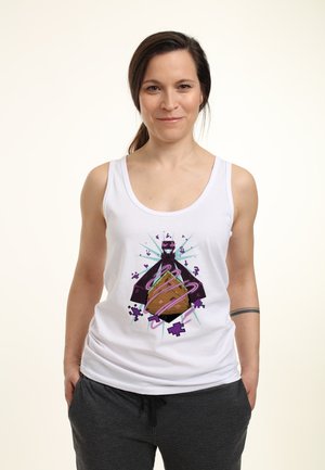 MINECRAFT ENDERMAN FORCED PERSPECTIVE - TANK - Top - white