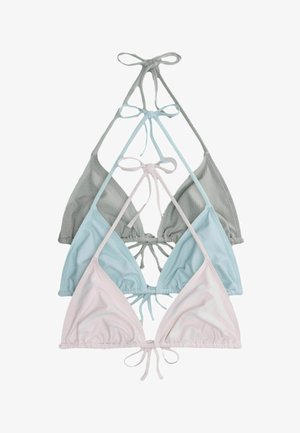 THE SET, TRIANGLE FIT - 3 PACK TIE BIKINI TOPS . - Bikiniyläosa - pink khaki
