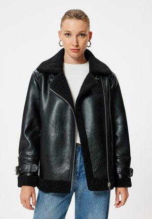 Kunstlederjacke - black