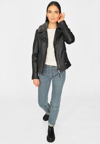 Mustang WEICHEM KRAGEN  - Leren jas - black