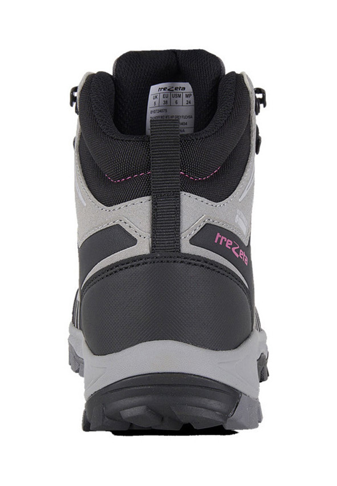 Chaussures De Trek Trezeta Thunder Mid WP Femme - Gris Fuchsia, Waterproof, Légères, Confortables