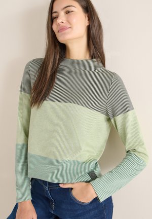 COLORBLOCK JACQUARD - T-shirt à manches longues - grün