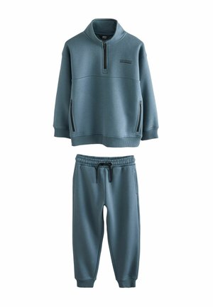 Next, FUNNEL NECK ZIP THROUGH JOGGERS SET - Tracksuit - teal blue