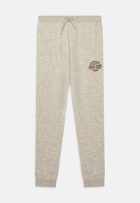 Jack & Jones Junior JJELOGO PANT SET - Pantalones deportivos - white melange/navy blazer/true red