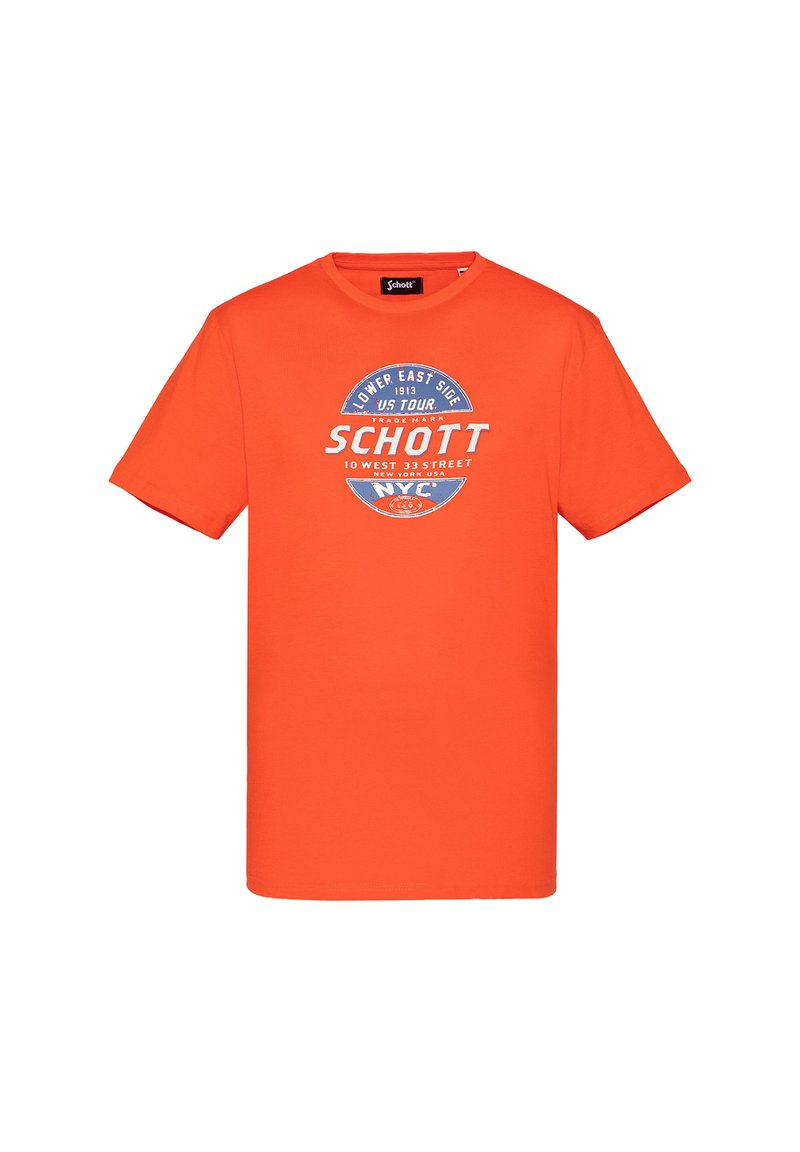 Schott T-shirt print oranje