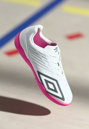 VELOCITA DECIMO SQUAD IC - Dvoranske nogometne kopačke - white/black/pink glo